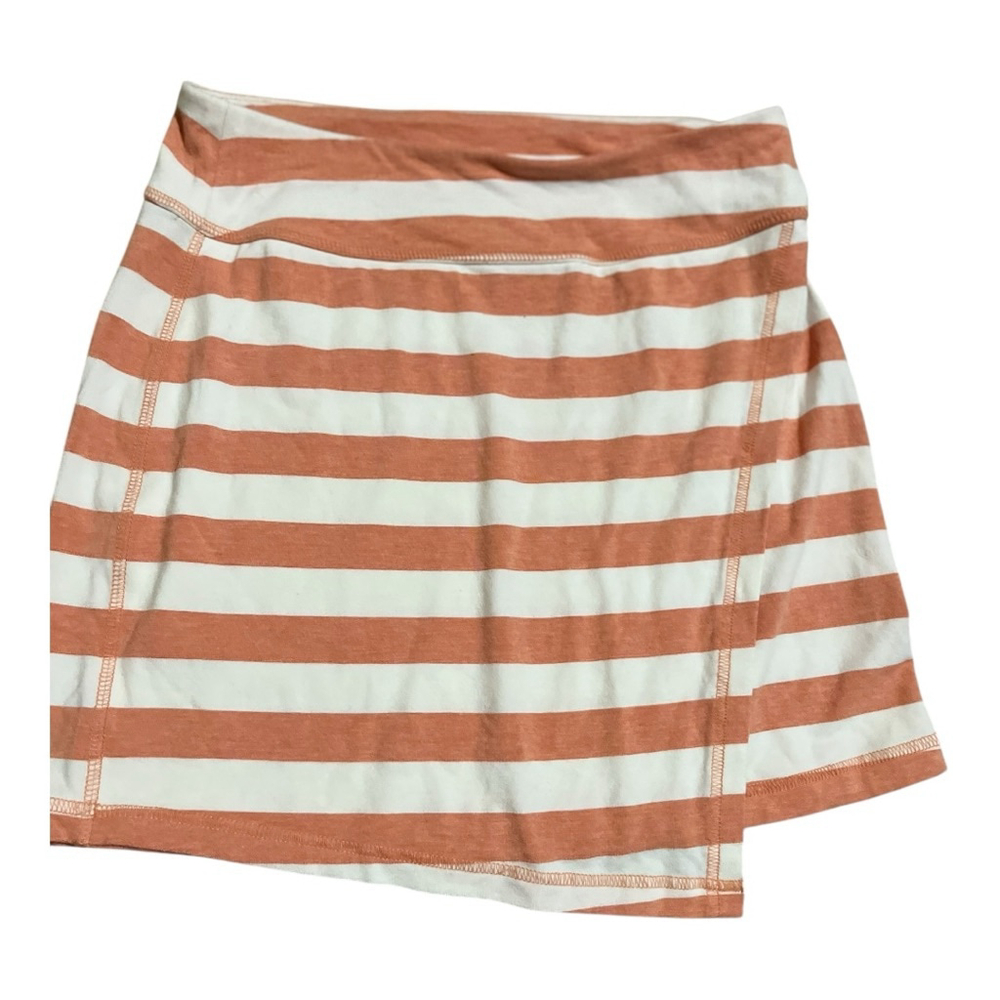 EUC Athleta Skirt Women’s Size XS Orange White Striped